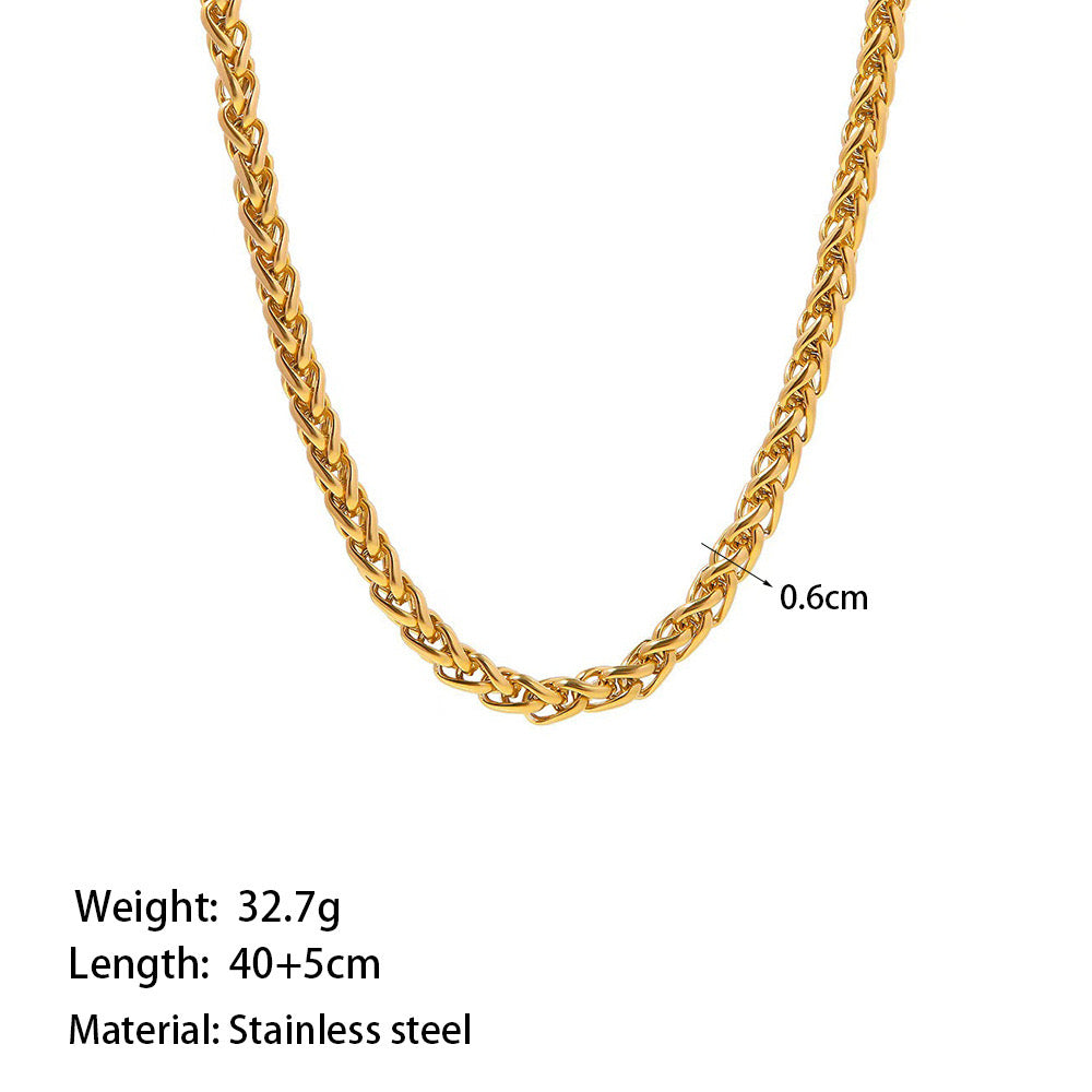 Unique Heavy Chained Gold Plated Necklace